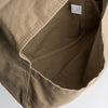 Cotton shoulder bag in light brown, inside 1