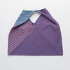 Hand woven cotton Azuma bag (S) - dark pink & blue