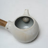 Katsufumi Baba, Japanese teapot in "Kohiki" matt finish with wood handle