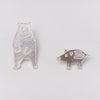 Mariko Kitano, Pin badge in solid silver featuring Pitter-patter Wild Boar Piglet