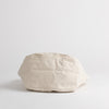 Cotton canvas shoulder bag in off-white, flat base