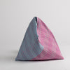 Hand woven cotton Azuma bag (S) - pink & light blue