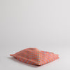 Hand woven cotton Azuma bag (S) - salmon & blue