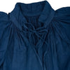 Organic cotton gathered tunic dyed naturally with Indigo, neckline