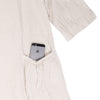Linen dress in natural color, left pocket