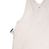 Cross back apron in natural colored European linen, pocket 2