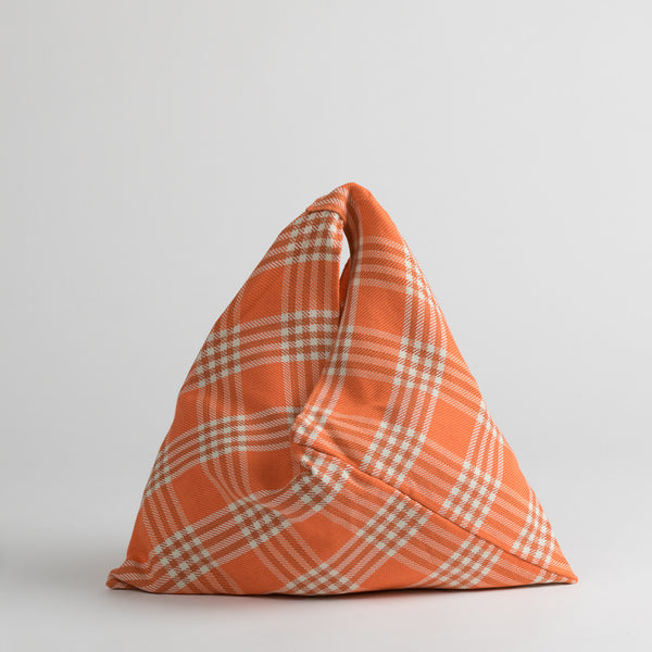 Hand woven cotton Azuma bag (S) - orange