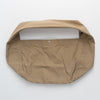 Cotton shoulder bag in light brown, flat