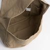 Cotton shoulder bag in light brown, inside 2