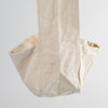 Cotton canvas shoulder bag in off-white, side