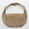 Cotton messenger bag in light brown, flat