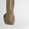 Cotton messenger bag in light brown, side