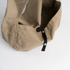 Cotton messenger bag in light brown, inside
