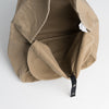 Cotton messenger bag in light brown, inside