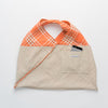 Hand woven cotton Azuma bag (S) - orange, inside