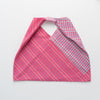 Hand woven cotton Azuma bag (S) - pink & blue