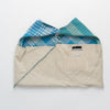 Hand woven cotton Azuma bag (L) - blue, inside