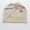 Hand woven cotton Azuma bag (L) - pink & yellow, inside