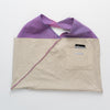 Hand woven cotton Azuma bag (L) - violet & pink, inside