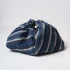 Marukawa Shoten Cotton Azuma bag in blue indigo vertical stripe - Matsusaka Momen