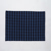 Marukawa Shoten Cotton placemat in dark blue indigo plaid - Matsusaka Momen