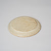 Round plate in cream ash glaze, back