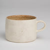 Mug in off-white and natural red clay