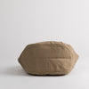 Cotton shoulder bag in light brown, flat base