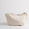 Cotton canvas messenger bag in off-white, back