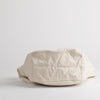 Cotton canvas messenger bag in off-white, flat base