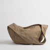 Cotton messenger bag in light brown, front