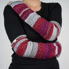 "Only One" “Boso” Arm & Leg Warmer in wool and cotton - ochre & grey