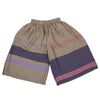 "Only One" Wide pants short in wool & cotton - violet & pink, front
