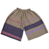 "Only One" Wide pants short in wool & cotton - violet & pink, back