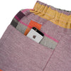 "Only One" Tarun pants (divided skirt) short in wool & cotton - grey & yellow, pocket 2
