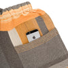 "Only One" Tarun pants (divided skirt) long in wool & cotton - orange & brown, pocket 2