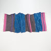 Scarf "Roots Shawl" in wool & cotton - blue & pink, crumpled