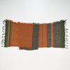 Scarf "Roots Shawl" in wool & cotton - orange & green, flat 2