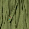Gathered skirt in clover green with side ribbon ties & elasticized waistband, side ribbon detail