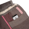 "Only One" Tarun pants (divided skirt) long in wool & cotton - brown & pink, pocket 2