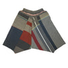"Only One" Tarun pants (divided skirt) short in wool & cotton - red & blue, normal 1