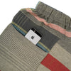"Only One" Tarun pants (divided skirt) short in wool & cotton - red & blue, pocket 2